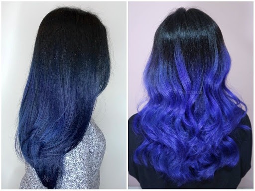 como pintar cabelo azul