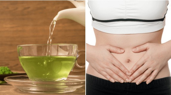 chá verde para deixar a barriga lisa