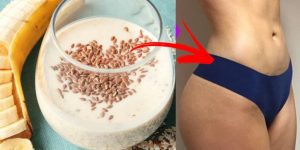 suco de banana, aveia e chia para ter a barriga lisa