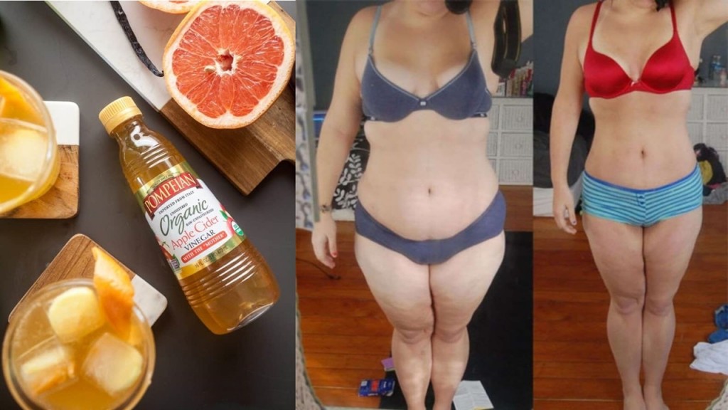 vinagre de maça e toranja para perder barriga